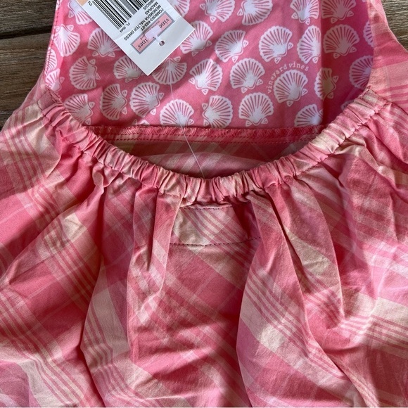 Vineyard Vines Menemaha Halter Dress Madras Hibiscus Pink Size 2T NWT Preppy - Picture 6 of 10